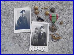 WW2 French Grouping Pilot Air Force Medal Croix guerre Hat Badge FRANCE 1940