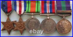 WW2 + General Service Medal Palestine 1945-48 Dvr Hughes, 223 Air Despatch RASC