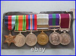 WW2 + General Service, UN, Medal Malaya Long Service Medal Sgt G H Corney R. A