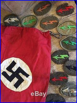 WW2 German Nazi Lot Of Badges Dap Pins Patches Medals And Identified