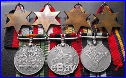 WW2 Group 7 1939-45 Africa Burma Italy Star India Service Defence & War Medal