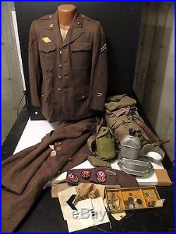 WW2 Huge Named US Medical Grouping Medals Dogtag Pack Field Gear Uniform Grtcoat