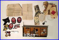 WW2 Huge Named US Medical Grouping Medals Dogtag Pack Field Gear Uniform Grtcoat