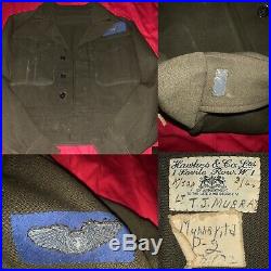WW2 Idd 8TH AIR FORCE BOMBARDIER 92ND BOMB GROUP FLIGHT JACKET MEDALS UNIFORMS