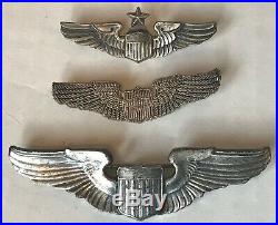 WW2 Korea P-38 & B-26 Pilot Group Named Air Medal Wings Sterling & CBI Made More