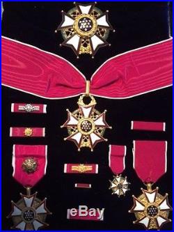 WW2 Legion of Merit (5) Medals, Ribbons, Pins, Chief Commanders Medal, Estate find