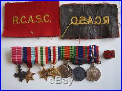 Ww2 Mbe (mily) Medals To Capt. Canadian Inf. R. C. A. S. C. Full + Minature & Other