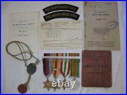 WW2 Medal Group H Aston Gloucester Hampshire Reconnaissance Green Howards