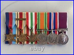 WW2 Medal Group Inc 8th Army Bar & Long Service Good Conduct WO J. R Hale ASC