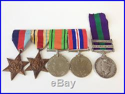 WW2 Medal Group- Named Palestine GSM Police Medal- 2480 Wallingford- Rare Bar