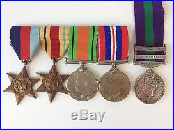 WW2 Medal Group- Named Palestine GSM Police Medal- 2480 Wallingford- Rare Bar