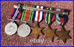 WW2 Medal Group Pacific Star Burma Clasp RAF Badge Sweetheart Brooch Headphones