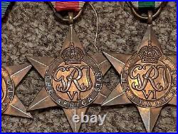 WW2 Medal Group of five medals, all unnamed on bar with ribbon. QA
