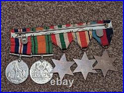 WW2 Medal Group of five medals, all unnamed on bar with ribbon. QA