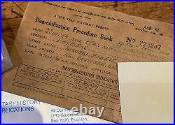 WW2 Medals + Demob Book + Army Driver License + Discharge Cert. Pte Bayfield NSW
