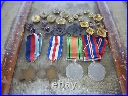 WW2 Medals, Ephemera, SD Cap, Silver Cigarette Case, Letters Capt W. J Barber RE