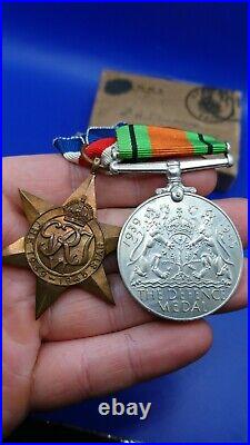 WW2 Medals in Original box. A. J Newman. Hackney. London. E8