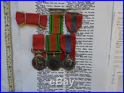 WW2 Military & Civil British Empire (BEM) Defence Medal Trio Group 3393