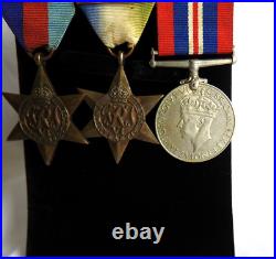 WW2 Mounted Medal Atlantic Star France & Germany Bar 1939 -1945 Star & War Medal