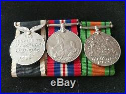 WW2 New Zealand Service Medals & Rare Pin(s) N Africa, Crete, Greece. ANZAC(7x)