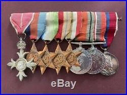 WW2 O. B. E. (Military) group of eight medals to Captain, RN. With documents