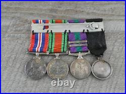 WW2 Order of St John 925 Silver Miniatures with GSM Defense & War Medal Group