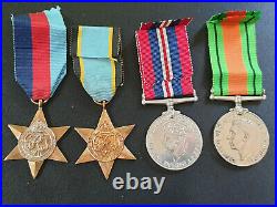WW2 Original & Genuine Air Crew Europe Star Medal Group of Four