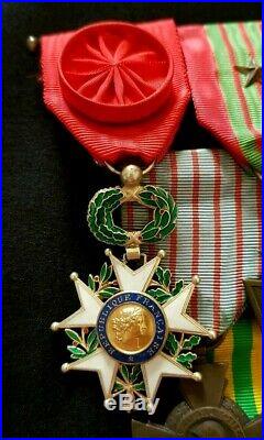 WW2 Original set French Military Medals 1939 1945 Officer Legion of Honor Africa