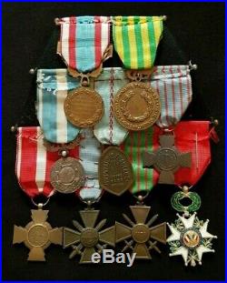 WW2 Original set French Military Medals 1939 1945 Officer Legion of Honor Africa
