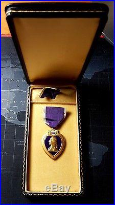 WW2 PURPLE HEART Medal & Case (Authentic) Government issued and many other items