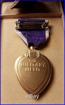 WW2 PURPLE HEART Medal & Case (Authentic) Government issued and many other items