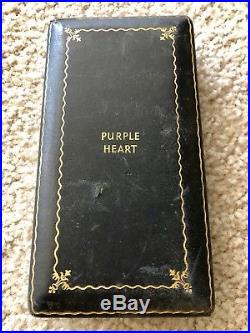 WW2 PURPLE HEART Medal & Case, Enameled center