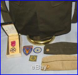 WW2 Period U. S. Medical Officer's Uniform Grouping-Named Legion Of Merit Medal
