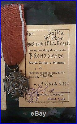 WW2 Polish Army 2nd Corps Medals