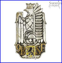 WW2 Polish Badge 9th Flanders Rifle Battalion 1302