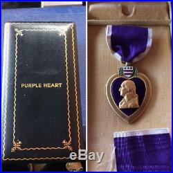 WW2 Purple Heart And Air Medal, Jewish Sgt. KIA, Ribbon, Lapel, Case Two Medals