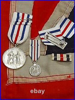 WW2 RARE King's Medal Service in the Cause of Freedom + Miniature & Bar WWII