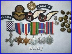 WW2 RCAF 1944 D. F. C. Medal Group P/O, Air Gunner, Iroqouis Squadron & Log Book +