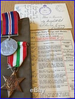 WW2 Royal Artillery Medal Group and Ephemera