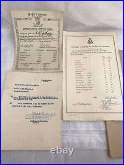 WW2 Royal Navy Officers Commission Scroll Document Photograph Group No Medals