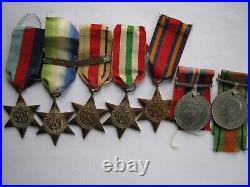 WW2 Royal Navy group of Seven medals and clasps with paperwork & official Photos
