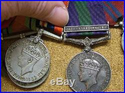 WW2 Set of 8 Medals Palestine, 8th Army Bar To Sgt J Marshall, Sherwood Foresters
