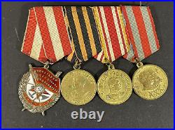 WW2 Soviet Russian Order of the Red Banner, Victory over Germany & Japan Medals