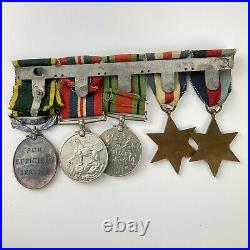 WW2 Teritorial Army Medal Group Sergeant Mentioned In Despatches & Artillery Cap