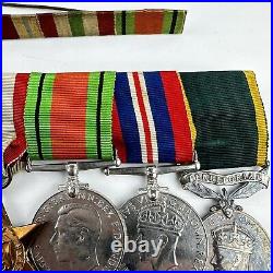 WW2 Territorial Efficiency Medal Group Gunner RH West Royal Artillery 2050496