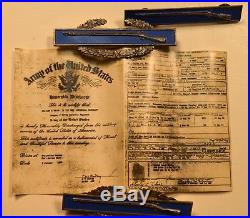 WW2 US 357th Infantry Regiment Lot Bronze Star, CIB, Dog Tags, Booklet, Medals
