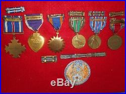 WW2 US 8th Air Force DFC, Purple Heart, Engraved Medal Group