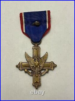 WW2 US/American Numbered Distinguished Service Medal For Valor with OLC Pin