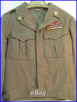 WW2 US Army Ike Jacket 2nd Infantry Ordnance Corps Medals Master Sargent VTG