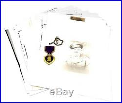 WW2 US Army Purple Heart Medal 318th Inf 80th Div With Extras